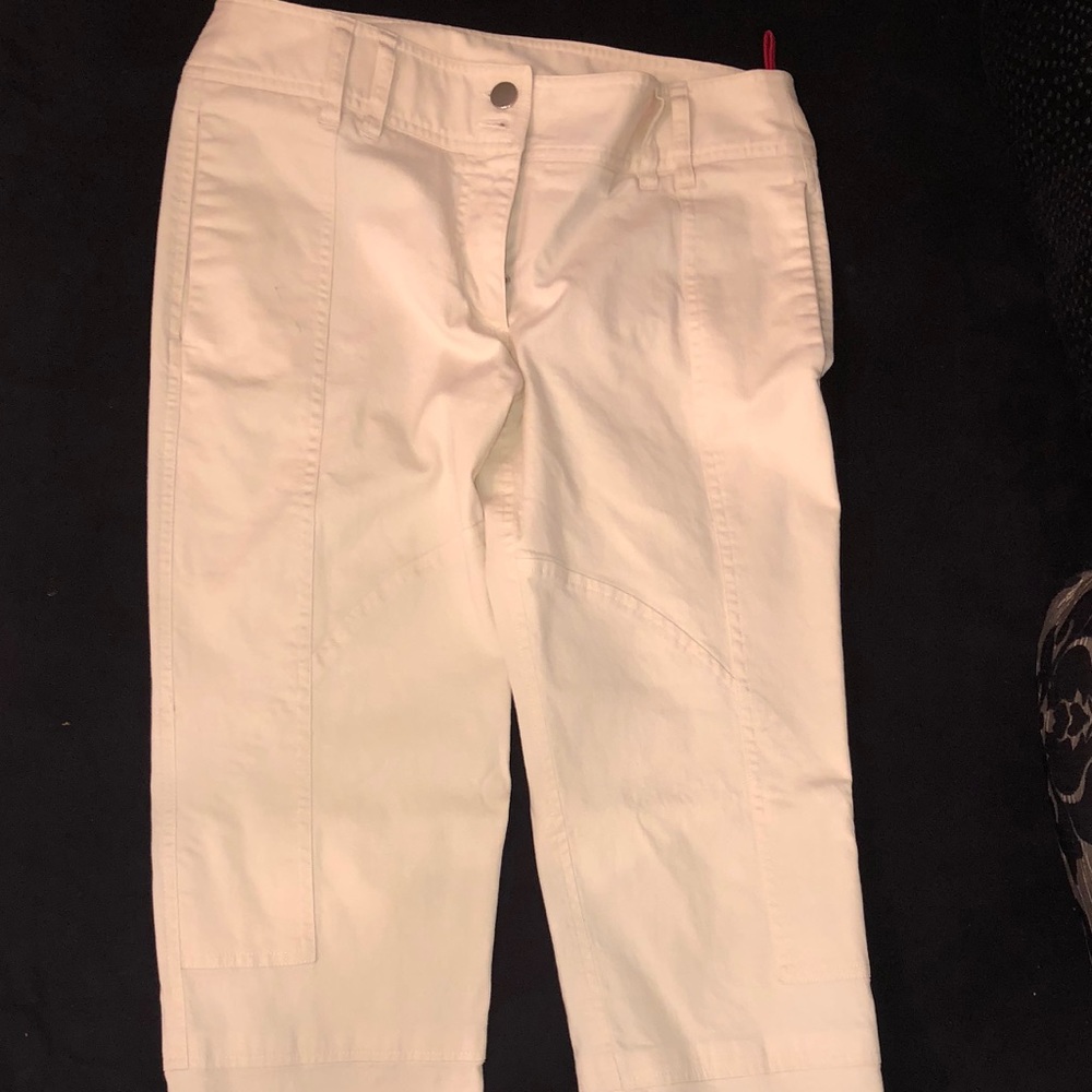 Prada cream pants Italy size 44 /US 8-10
